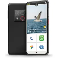 Emporia Smart.8 5G, écran de 16,1 cm (6,36 pouces), résolution de 1200 x 2670 pixels, 128 Go de stockage, extensible jusqu'à 512 Go, appareil photo de 8 mégapixels, couleur : noir