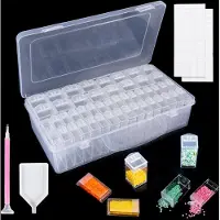 OEM Boîtes de rangement pour peinture diamant, lot de 48 pièces avec étiquettes
