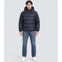 GUESS pour homme. M6BL42W4154 Doudoune métallisée bleue (S), Casuel, Polyamide