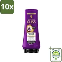 GLISS 10 flacons de revitalisant Full Hair Wonder - 200 ml - Lot de 10
