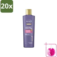 Unilever 20 x Shampooing Andrélon Pro Care Amino+ pour brillance et éclat - 250 ml - Lot de 20 pièces