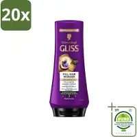 GLISS 20 flacons de revitalisant Full Hair Wonder - 200 ml - Lot de 20 pièces