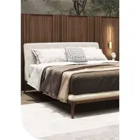AEA Lit blanc de luxe Cadre de lit Meubles de chambre à coucher modernes Cadre en bois