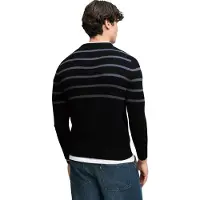 Superdry Homme Pull Rayé en Coton Coupe Ajustée Navy Taille: XL