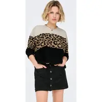 ONLY Pull-over 'ONLJade' camel / écru / noir