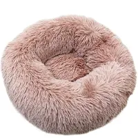 Nobby Kuschelbett Donut Classic "ESLA" altrosa; D x H: Ø 90 x 29 cm