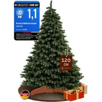 Casaria Sapin de Noël artificiel Premium 120 cm PE/PVC avec pied en bois FSC