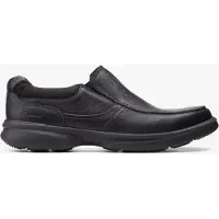 Clarks , pantoufle pour homme Bradley Free, en cuir noir texturé, taille 42,5 (Europe)