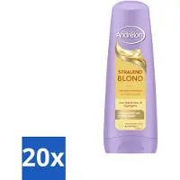 Unilever 20 flacons de revitalisant Andrélon Stralend Blond, 200 ml chacun - Pack avantageux - 20 pièces