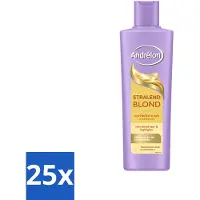 Unilever 25 flacons de shampooing Andrélon Stralend Blond, 250 ml chacun, lot économique - 25 pièces