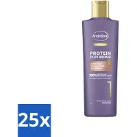Unilever 25 x Shampoo réparateur protéiné Andrélon Pro Care - 250 ml - Pack économique - 25 pièces