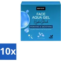 Sence 10 x Aqua Gel Hydro Shock, crème de jour 2-en-1, 50 ml - Pack avantage - 10 pièces