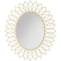 Merkloos Miroir mural en métal doré, au design moderne