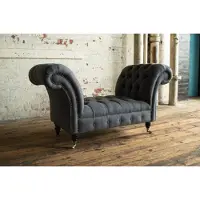 AEA Design Sofa Sessel Couch Hocker Polster Ottomane Textil Samt Fußhocker Bank Sitz