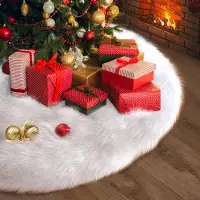 Merkloos Solidchoice - Couverture en peluche pour sapin de Noël, 120 cm, idéale pour la décoration de Noël