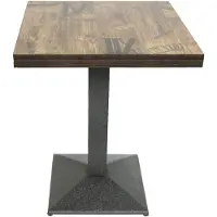 Sonstiges Table carrée, à une jambe, pour 4 à 6 personnes, dimensions 60x60x75 cm, couleur blanche