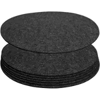 OEM Sets de nappes rondes en feutre, lavables, de 37 cm de diamètre. Antidérapants et résistants à la chaleur, idéaux pour les tables, les cuisines ou les restaurants. Couleur : noir