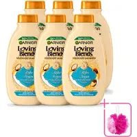 Garnier 6 bouteilles de shampooing Loving Blends, formule riche en huile d'argan pour cheveux très secs, 300 ml. Pack économique - 6 pièces