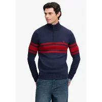 Superdry Pull à Demi-zip Cotton Stripe Knit