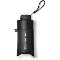 Sonstiges Parapluie de poche compact, protection UV, résistant au vent, léger, pliable, de couleur noire