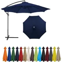 Sonstiges Housse de remplacement pour parasol, bleu foncé, 8 baleines, 2 mètres, protection UV, polyester