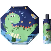 Sonstiges Parapluie pour enfants, motif dessin animé, vert, dinosaure, ouverture manuelle, résistant au vent, imperméable, protection solaire, diamètre 99 cm