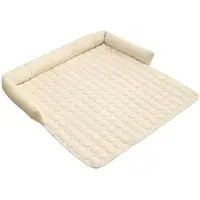 Sonstiges Lit pour chien, modèle canapé, 75x75 cm, beige, antidérapant, lavable, protège les meubles