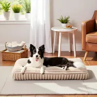 Sonstiges Lit pour chien, lavable, avec housse amovible, moelleux, antidérapant, couleur marron, dimensions : 89 x 58 x 10 cm
