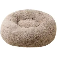 Sonstiges Lit pour chien, lit pour chat, peluche, forme ronde, 100 cm, couleur kaki