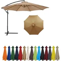 Sonstiges Housse de remplacement pour parasol, diamètre 3,5 mètres, 8 baleines, couleur marron, protection UV, polyester