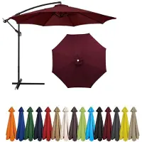 Sonstiges Housse de remplacement pour parasol, couleur rouge vin, diamètre 2 mètres, 6 baleines, protection UV, imperméable, en polyester