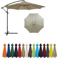 Sonstiges Housse de remplacement pour parasol, diamètre 3,5 mètres, couleur marron, 8 baleines, protection UV, imperméable, en polyester