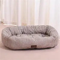 Sonstiges Panier pour chien, motif Karom, orthopédique, lavable, rectangulaire, marron, taille XL