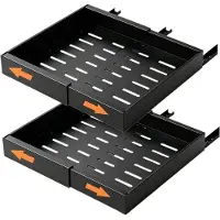 OEM Étagères de rangement, design extensible, organisation polyvalente, couleur noire, lot de 2