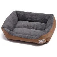 Sonstiges Lit pour chien, forme rectangulaire, couleur kaki, dimensions 66 x 50 cm, doux et moelleux, idéal pour les chiens et les chats