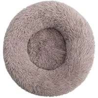 Sonstiges Lit pour chien, lit pour chat, doux, rond, en peluche, 90 cm, couleur camel