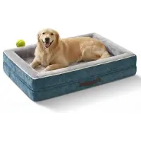 Sonstiges Lit orthopédique pour chien, taille XL, lavable, couleur bleue, dimensions : 117 x 76 x 19 cm