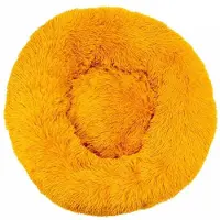 Sonstiges Lit pour chien, lit pour chat, forme de donut, en peluche, rond, 60 cm, couleur or