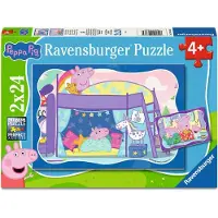 Ravensburger Puzzle pour enfants 2x24 pièces - Peppa Pig - Bonne nuit, Peppa