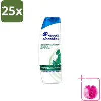 Head & shoulders 25 flacons de shampooing anti-pelliculaire pour cuir chevelu irrité, 285 ml - Pack économique - 25 pièces