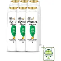 Pantene 6 flacons de shampooing Lisse et Soin pour cheveux crépus - 225 ml - Pack économique - 6 pièces