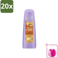 Unilever 20 flacons de revitalisant Andrélon Oil & Care pour cheveux secs et crépus, 200 ml - Pack économique - 20 pièces