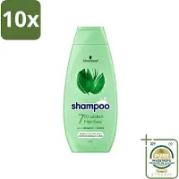 Schwarzkopf 10 flacons de shampooing 7 Kräuter, pour cheveux normaux à gras, 400 ml, lot de 10