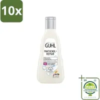 Guhl 10 flacons de shampooing réparateur Panthenol+, 250 ml - Lot de 10