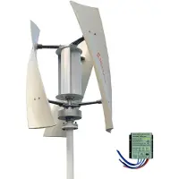 OEM Éolienne, axe vertical, fonctionnement silencieux, avec contrôleur, 2000W, 12V