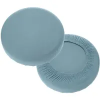 OEM Housses de tabourets ronds - Élastiques, pour tabourets de bar - Lot de 2 - Diamètre : 28-38 cm - Bleu gris