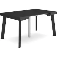 Dripio Table extensible pour 6 personnes, console noire, 140 cm