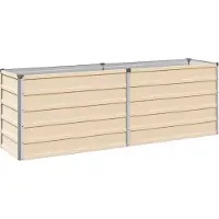 Syfax Bordure surélevée pour jardin, modèle Elfenbein, 160 x 40 x 55 cm
