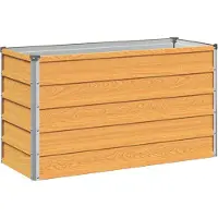 Syfax Bordure de jardin surélevée, modèle "Nature", 100 x 40 x 55 cm, en acier laminé à froid