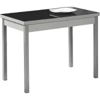 Dripio Table extensible, en métal, noire, 90x50 cm (140x50 cm)